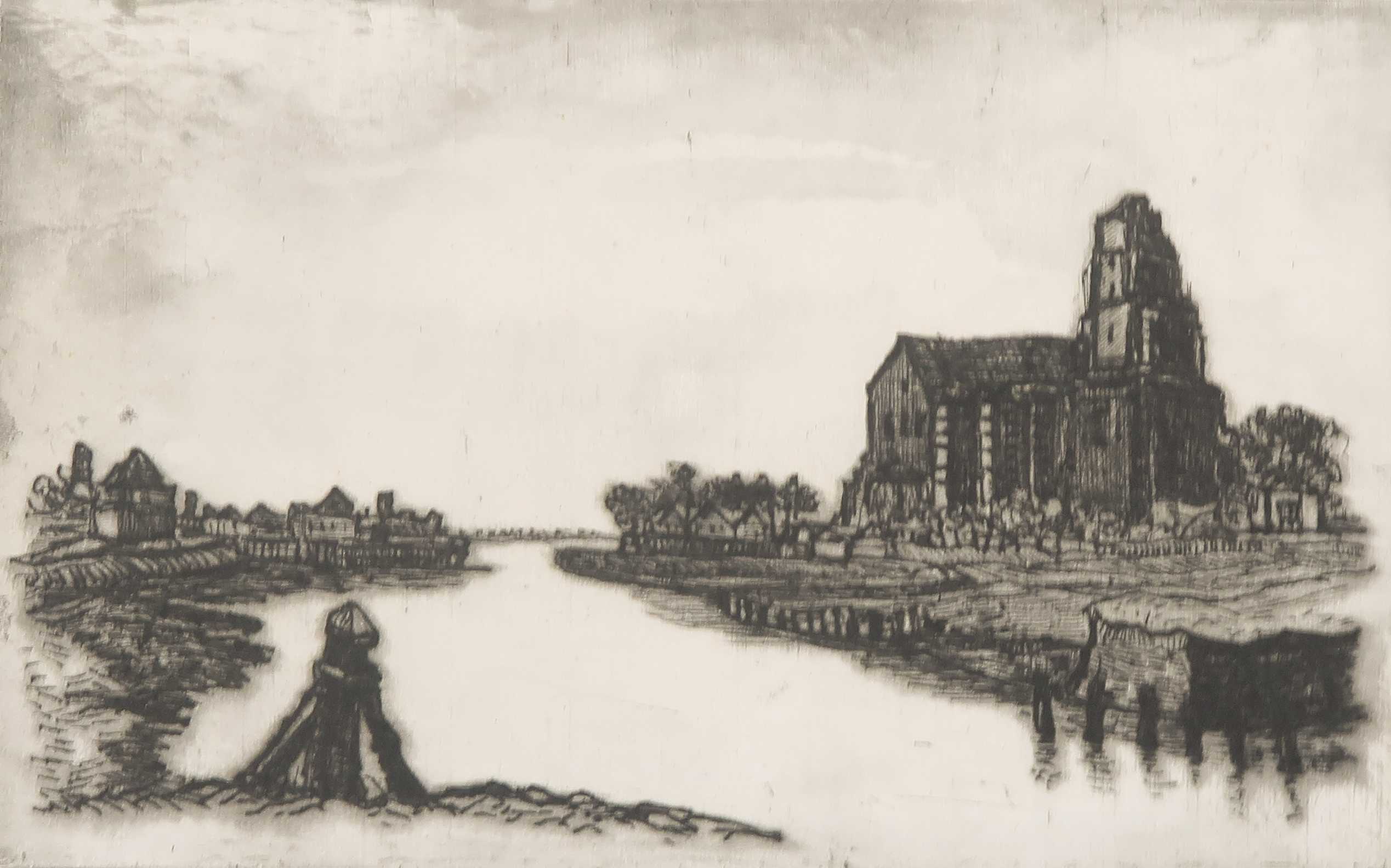 Cor de Wolff - Ets, Stadje aan het water kopen? Bied vanaf 1!