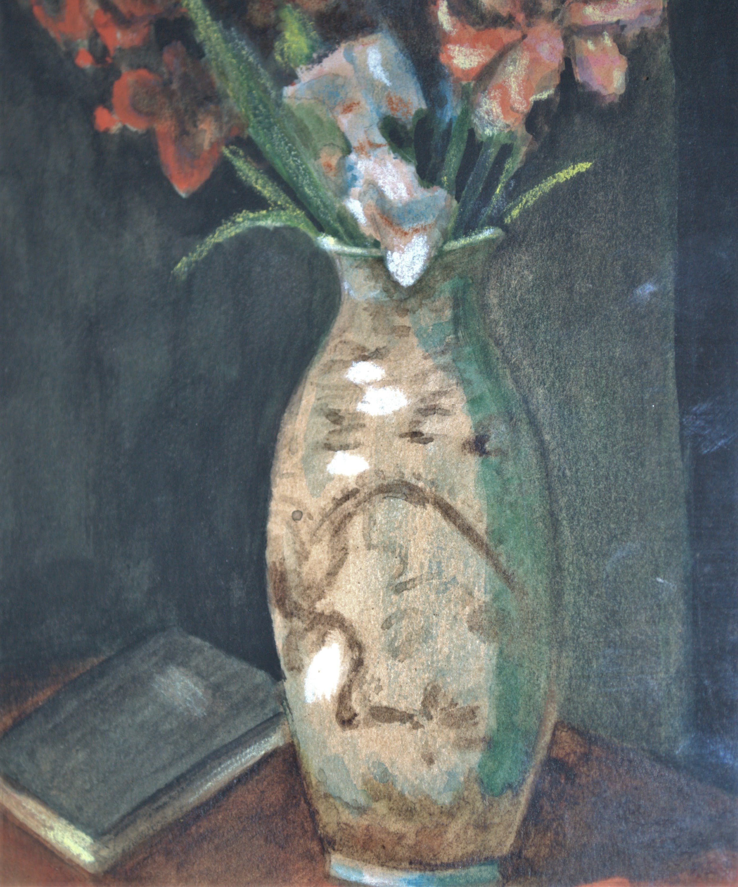 Niet of onleesbaar gesigneerd - stilleven in een vaas - aquarel & krijt - gesigneerd en gestempeld kopen? Bied vanaf 1!