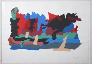 Henri Plaat - Gouache, Zonder titel - Ingelijst (Groot) kopen? Bied vanaf 100!