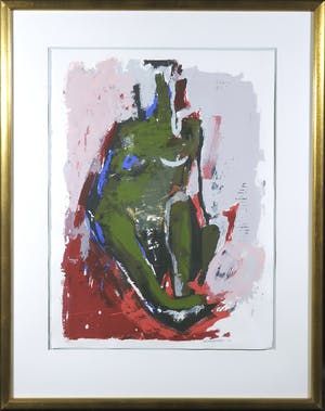 Siebrand Weitenberg - Zeefdruk, Zonder titel - Ingelijst kopen? Bied vanaf 35!