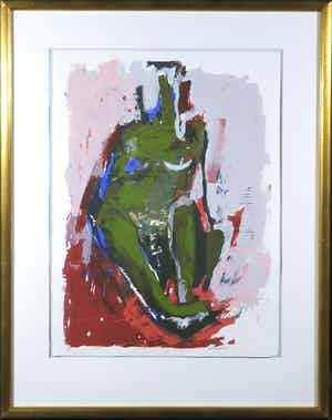 Siebrand Weitenberg - Zeefdruk, Zonder titel - Ingelijst verkocht voor € 35!