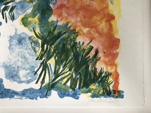 Jan Sierhuis - Grote litho van kleurrijk landschap kopen? Bied vanaf 48!
