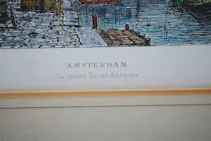 Maxime Lalanne - Amsterdam 1881, de Waag, handgekleurd. kopen? Bied vanaf 30!