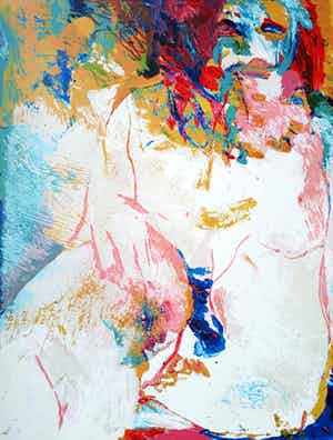 Kees van Bohemen - Naakt, zeefdruk (ingelijst) verkocht voor € 250!