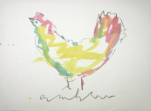 Anton Heyboer - Gouache, Kip (Groot) kopen? Bied vanaf 250!