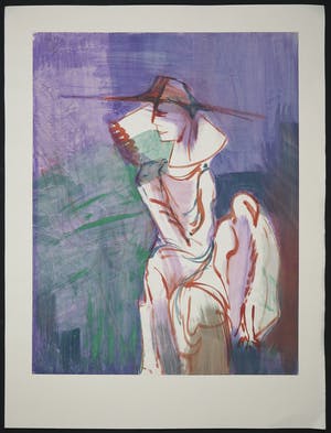 Joe Wols - Acryl op papier, Twee figuren kopen? Bied vanaf 1!