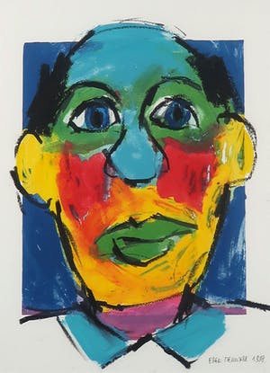 Ellen Meuwese - Gemengde techniek op papier, Portret - Ingelijst kopen? Bied vanaf 1!