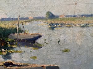 Niet of onleesbaar gesigneerd - Hollands waterlandschap kopen? Bied vanaf 1!