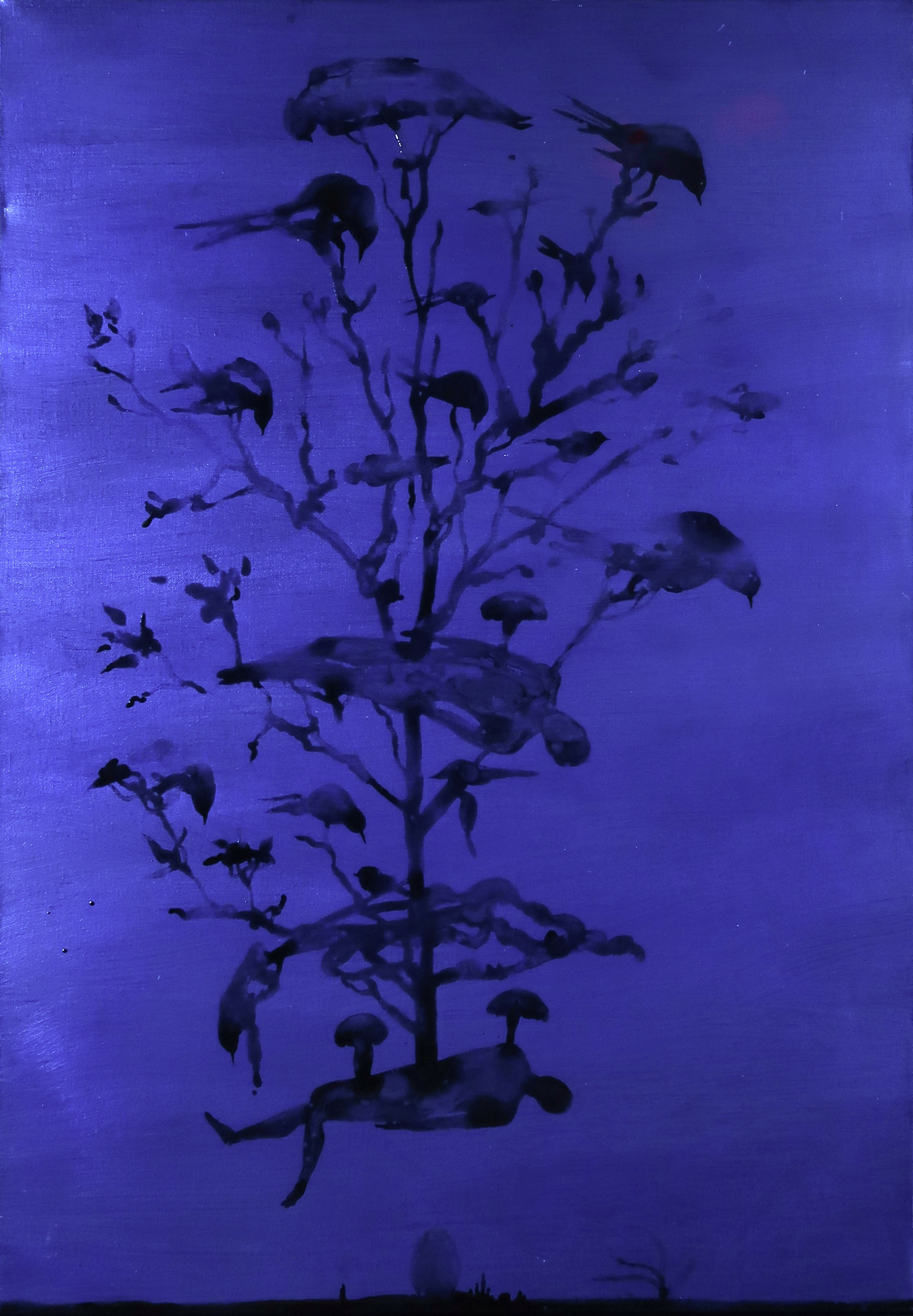 Vittorio Roerade - Gemengde techniek op doek, o.a. acryl en hars, Floating Dreamweaver verkocht voor € 120!