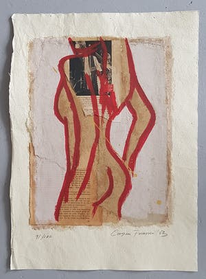 Casper Faassen - staand naakt, gemengde techniek kopen? Bied vanaf 150!