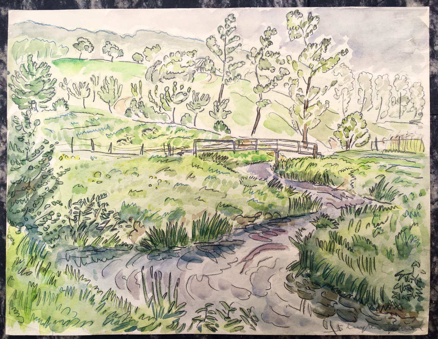 Jan Sluijters (jr.) - Beekje in berglandschap. kopen? Bied vanaf 95!