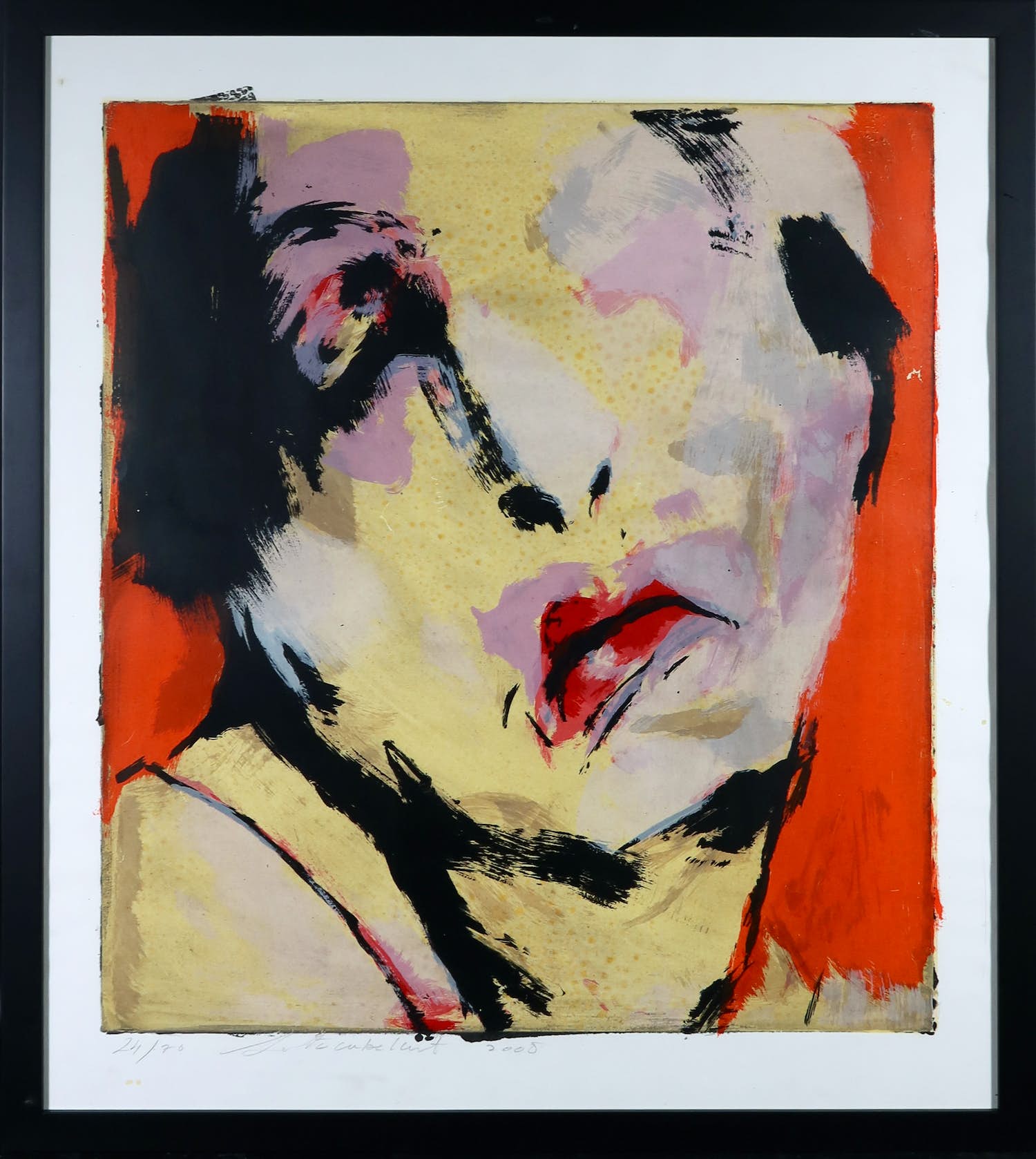 Lita Cabellut - Zeefdruk, Zonder titel - Ingelijst verkocht voor € 250!