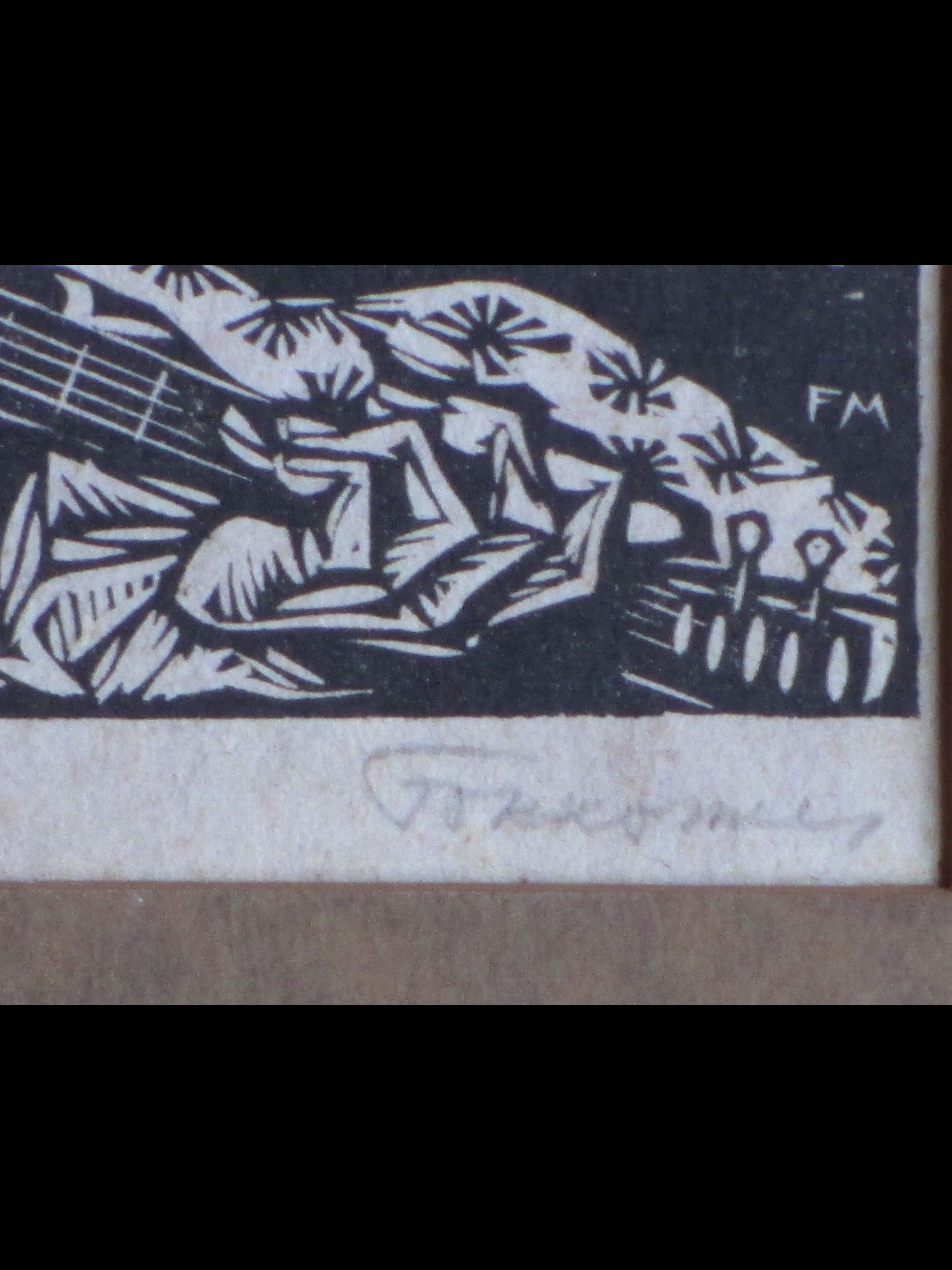 Fokko Mees - De verliefde Clown - Houtsnede kopen? Bied vanaf 50!