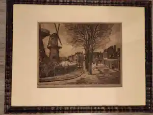 Marius Janssen - Stadsgezicht met molens Broersvest te Schiedam omstreeks 1870 verkauft für € 35!