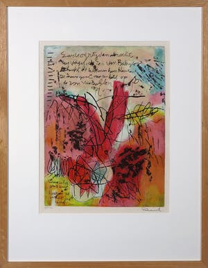 Mohammed Quraish - Zeefdruk, De zon van Babylon - Ingelijst kopen? Bied vanaf 1!