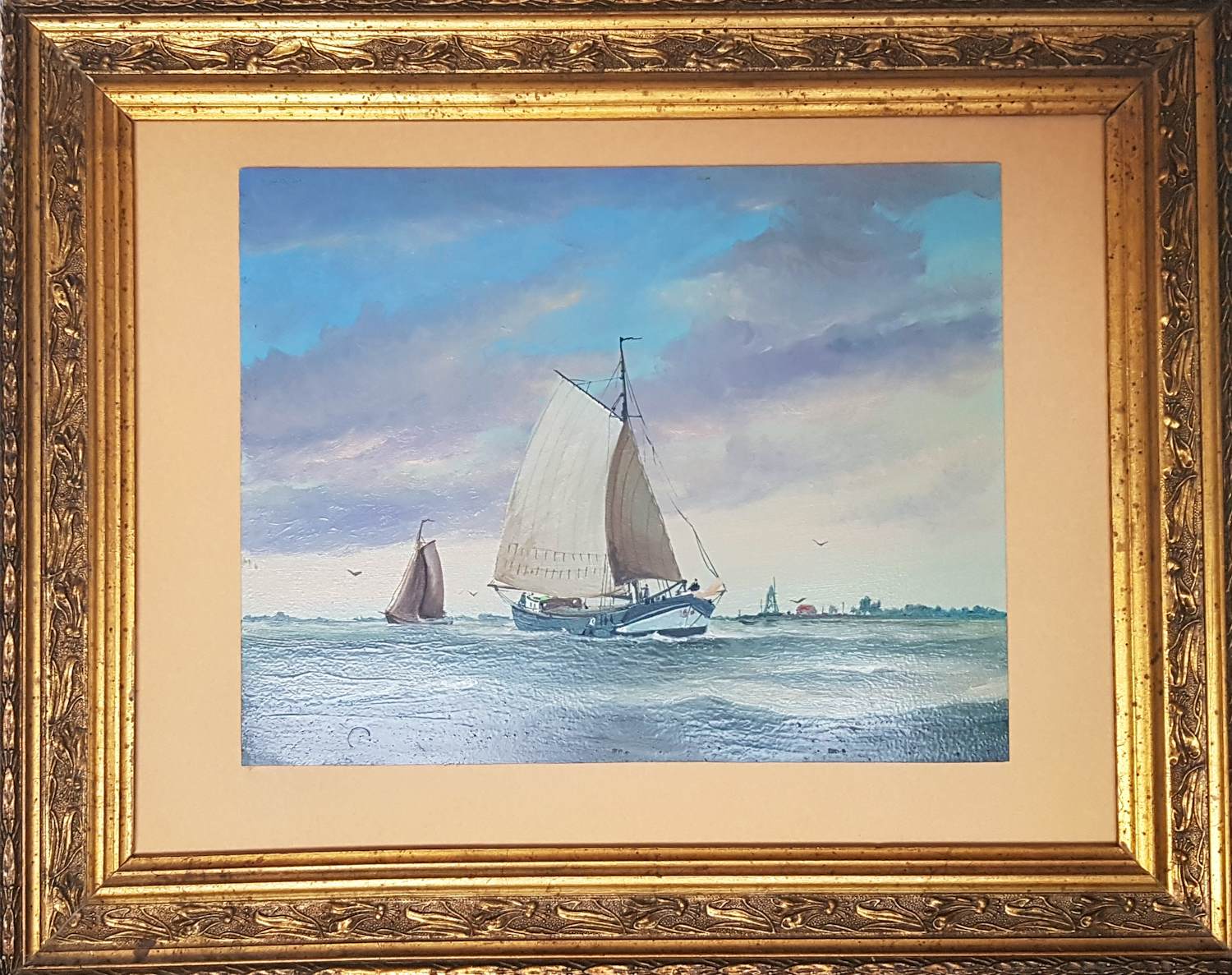 Teun Bakker - Zwei Schiffe im Wind verkocht voor € 79!