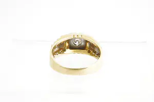 73- Rolex model 18Krt bicolor gouden solitair ring met 0.35ct G/VS briljant kopen? Bied vanaf 470!