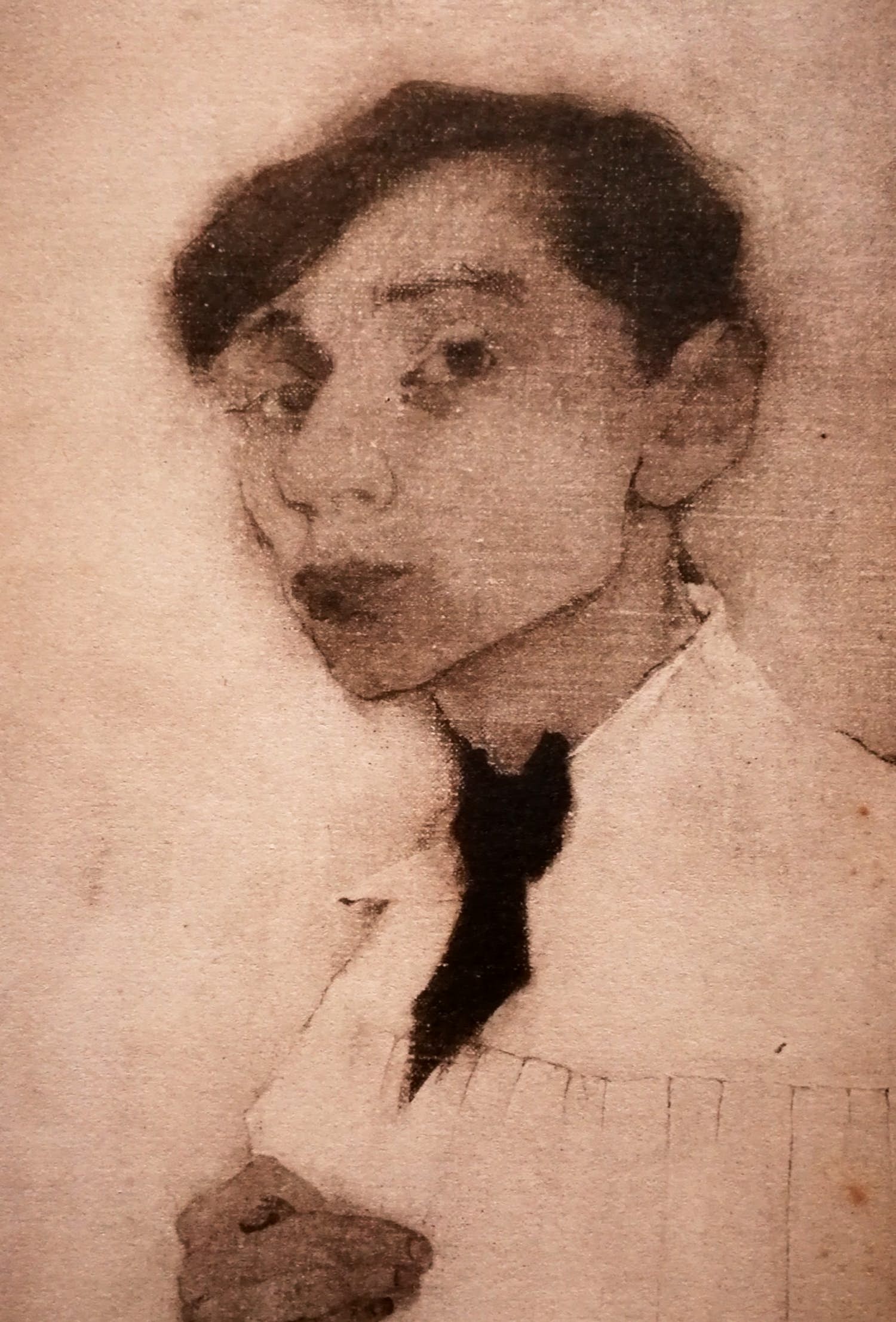 Jan Mankes - Zelfportret. Heliogravure. verkocht voor € 1!