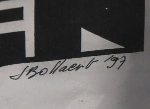 Jan Bollaert - Acryl op papier, Renault Citroën - Ingelijst kopen? Bied vanaf 1!