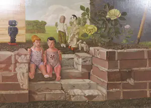 Sjoerd Bras - Olieverf op paneel, De tuin - Ingelijst kopen? Bied vanaf 1!