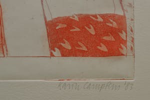 Karin Campfens - Kleurenets met rode bloem kopen? Bied vanaf 35!