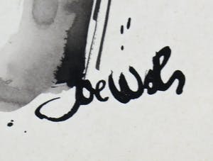 Joe Wols - Gemengde techniek op papier, Portret kopen? Bied vanaf 1!