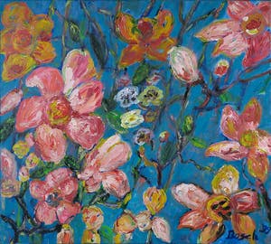 Ron van den Bosch - Acryl op doek, Bloesem kopen? Bied vanaf 150!