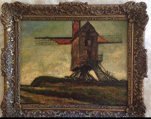 Niet of onleesbaar gesigneerd - b2441, landschap met molen in de zon kopen? Bied vanaf 10!