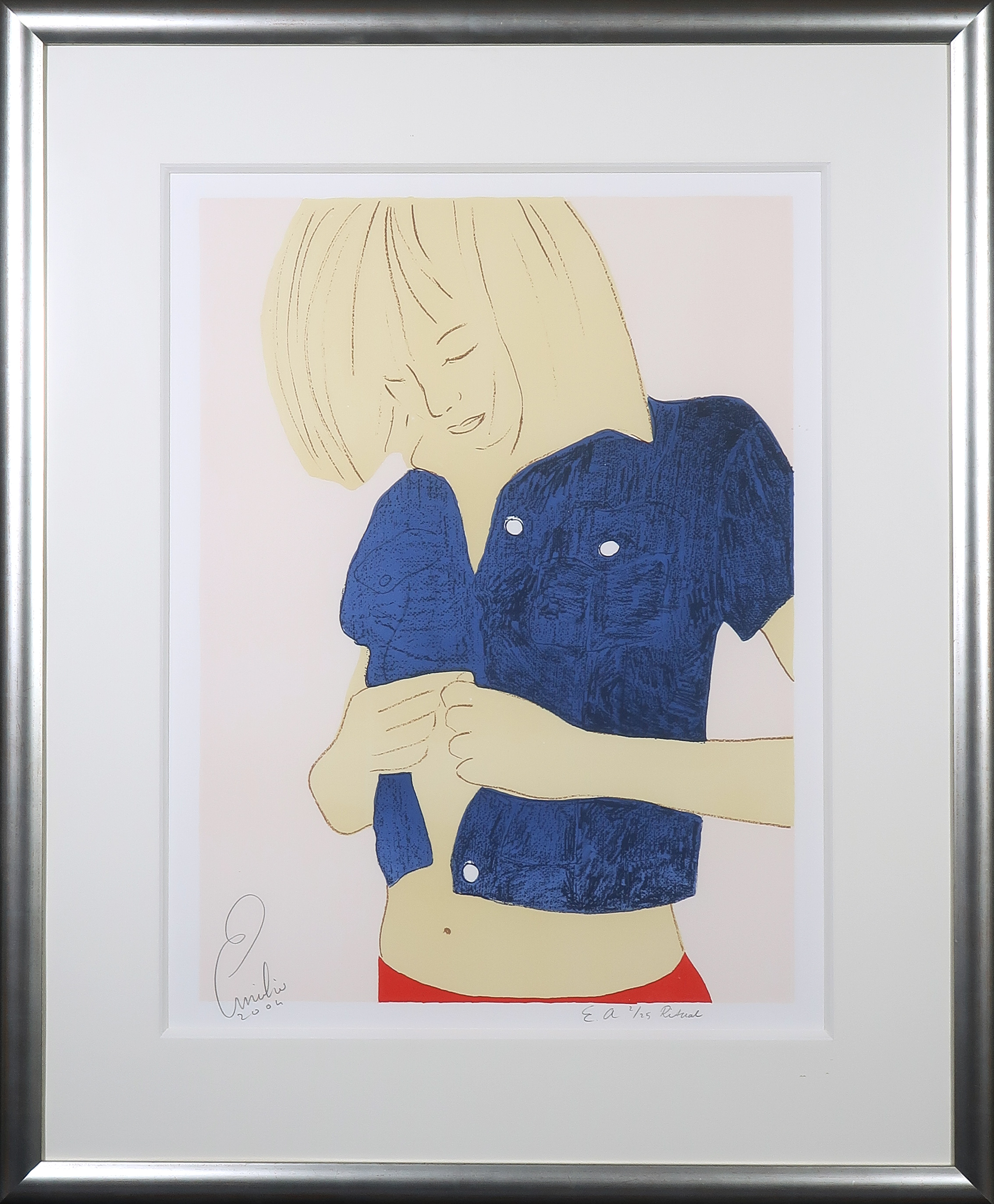 Emilio Kruithof - Litho, Ritual - Ingelijst verkocht voor € 250!