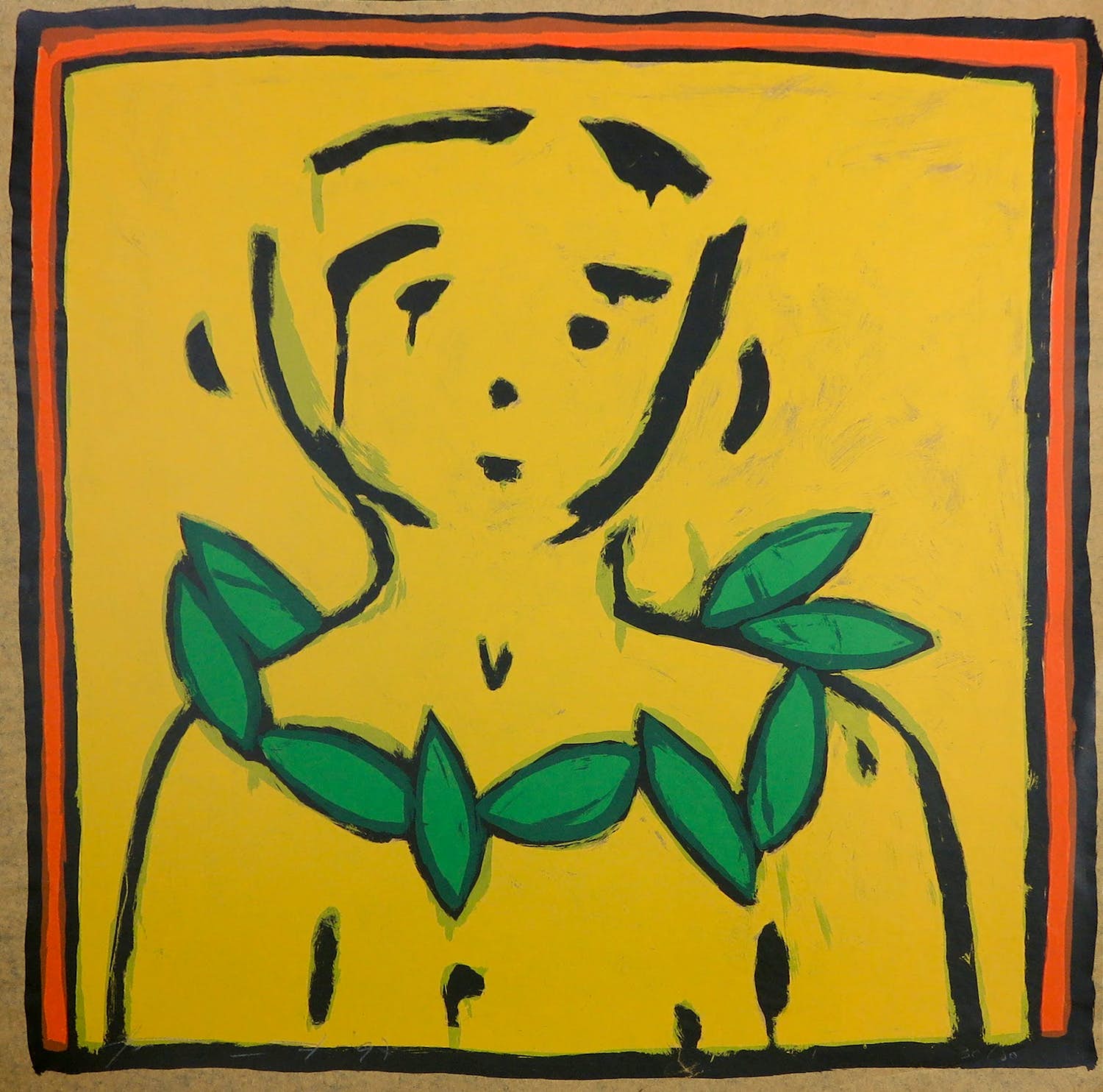 Bart Drost - Zeefdruk op bitumenpapier, Zonder titel kopen? Bied vanaf 1!