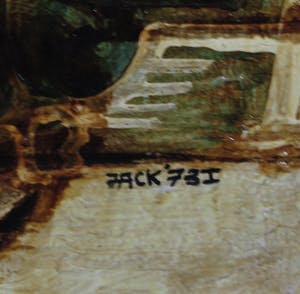 Jack Harden - Gemengde techniek op board, Paludische twist - Ingelijst kopen? Bied vanaf 1!