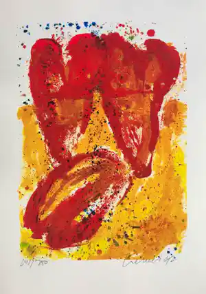 AcheterJan Cremer - ‘Hartentulp’ - grote zeefdruk uit 1992 - gesigneerd.? Enchérissez de 195!