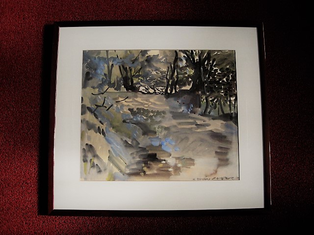 Hein Stork - Fascinerend impressionistisch Aquarel "Duin en bos landschap Noord-Holland"  kopen? Bied vanaf 570!