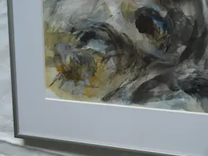 Sara Tromp - Ingelijste gouache , Abstracte voorstelling - 1995 kopen? Bied vanaf 1!