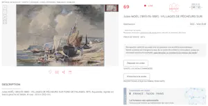 Jules Achille Noël - "Evreux, City view with Clocktower". kopen? Bied vanaf 175!