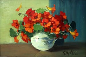 Tilly Moes - Bloemstilleven van oost-Indische kers kopen? Bied vanaf 75!