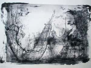 Dirkje Kuik - Litho "De rede van Gibraltar" verkocht voor € 45!