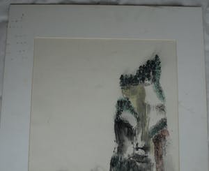 Niet of onleesbaar gesigneerd - Japanse kunstenaar, “De berg” - aquarelverf en inkt op karton kopen? Bied vanaf 1!