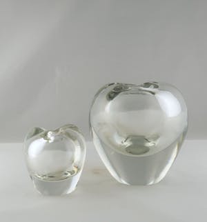 Floris Meydam - Glas, Twee blankglazen vaasjes voor Glasfabriek Leerdam kopen? Bied vanaf 1!