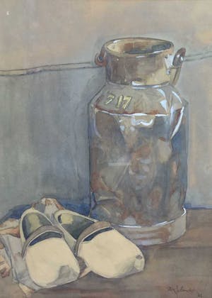 Dick Lemcke - A3903 - Klompjes bij melkbus kopen? Bied vanaf 10!