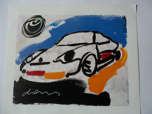 Peter Diem - Zeefdruk. Porsche 3 kopen? Bied vanaf 35!