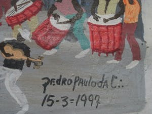 Niet of onleesbaar gesigneerd - Brazilië naïef schilderij "Straat scenes Rio de Janeiro " gesigneerd kopen? Bied vanaf 1!