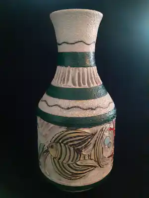AcheterAldo Londi - Italiaanse Sgraffito vaas, fantasie zeewezens, Fratelli Fanciullacci? Enchérissez de 175!
