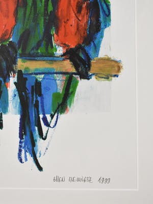 Ellen Meuwese - Papegaaien - Ingelijste zeefdruk kopen? Bied vanaf 1!