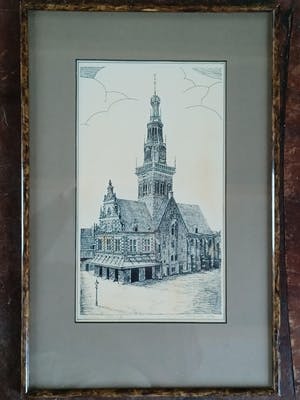 Niet of onleesbaar gesigneerd - De Waag, Alkmaar (1932) kopen? Bied vanaf 1!