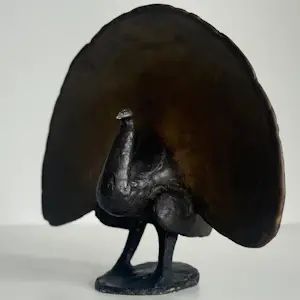 Ek van Zanten - bronzen sculptuur | 'Pauw' kopen? Bied vanaf 750!