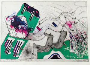 AcheterHannes Postma - "Hors series" handgekleurde Ets -1966 - E.A. exemplaar "twee armlengten"? Enchérissez de 59!