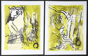 Buy Joe Wols - Serie van 6 originele werken op papier, Orpheus en Eurydice? Bid from 1!