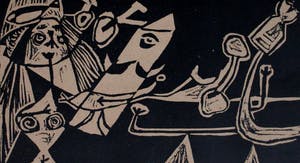 Corneille - zeer zeldzame linogravure: La belle d'une Journée - 1949 kopen? Bied vanaf 750!