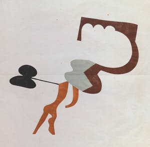 Tjeng Sit Oey - Abstracte compositie, linosnede op rijstpapier kopen? Bied vanaf 25!